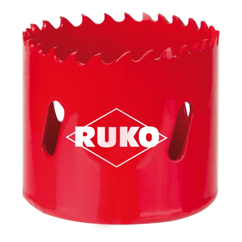 Ruko HSS Bi-Metal Hole Saw with Varied Toothing, Red Finish, 200 mm Diameter, R106200