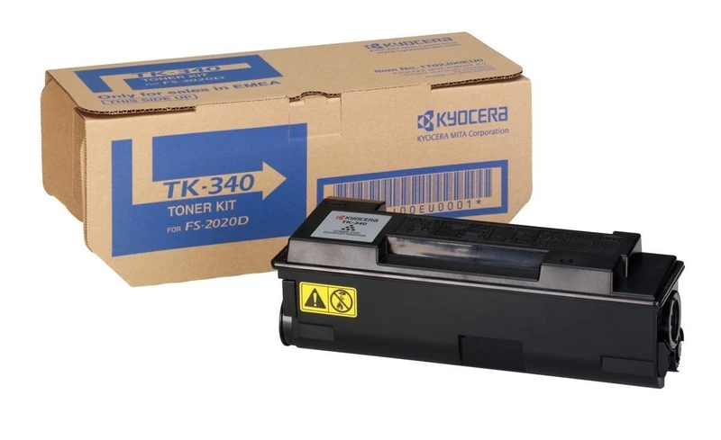 Kyocera TK-340K Toner Black, Original Premium Cartdrige 1T02J00EU0. Compatible ECOSYS FS-2020D, FS-2020DN