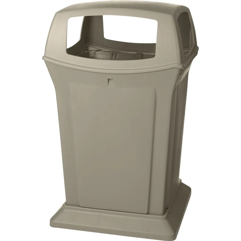 Rubbermaid Commercial Products Ranger Classic Waste Bins with 4 Door Top 170.3 Litre Beige FG917388BEIG