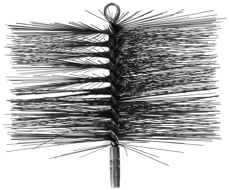 RUTLAND PRODUCTS 6" x 10" Rectangular Wire Chimney Brush, 1/4" NPT (1 Piece), Metal, Black, 15.88 x 25.72 x 24.45 cm