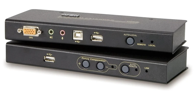 ATEN USB VGA/Audio Cat 5 KVM Extender with USB Flash Storage for Easy File Sharing