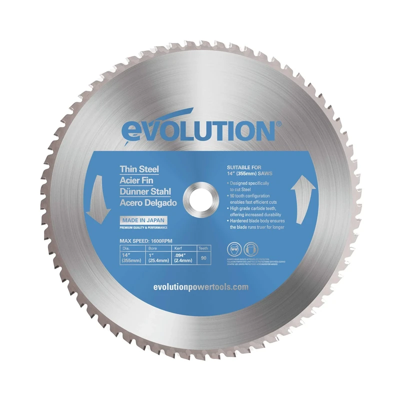 Evolution Power Tools 14BLADETS Tooth Thin Steel Cutting Blade, 14-Inch x 90-Inch, Blue