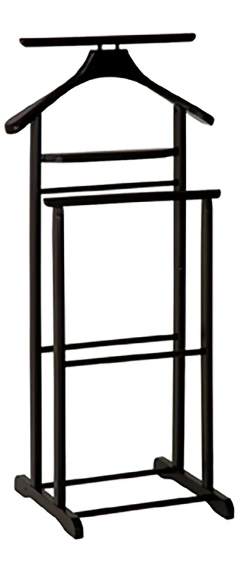 HAKU Möbel Men'S Valet Black, Solid Wood - Size: W 47 cm X H 102 cm X D 36 cm, Style: Traditional