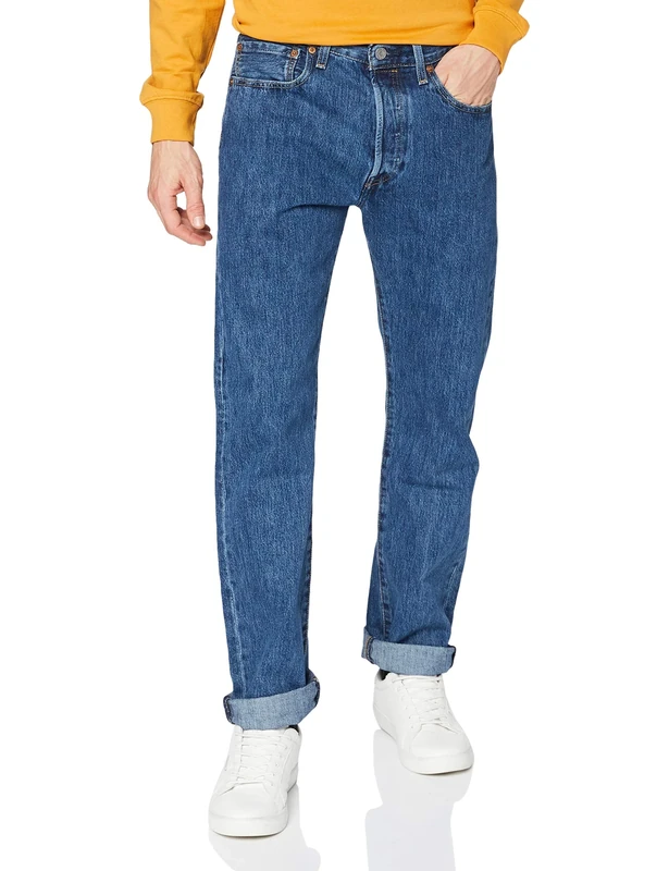 Levi's Men's 501 Original Fit Jeans, Stonewash, 33W / 34L - Image 1