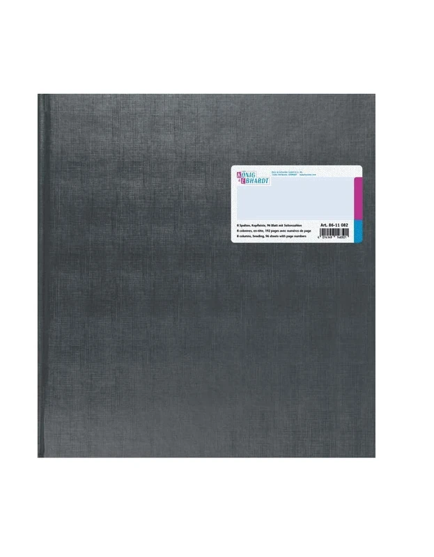 König & Ebhardt 8611082 Account Book, 8 Columns, Überformat Columns Arch Elephant Skin Blanket, Light Blue