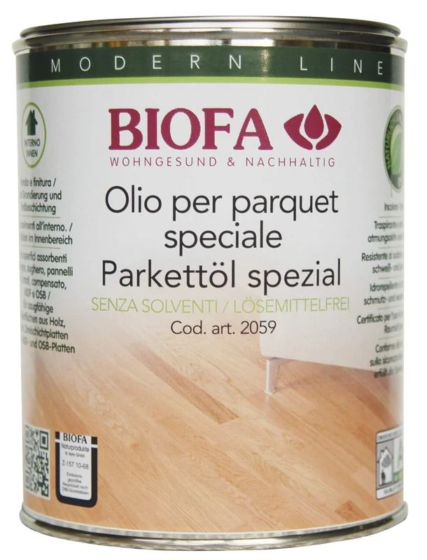 BIOFA 2059 Special Professional Oil for Parquet and Furniture Solvent Free, Colourless, 2.5 litres