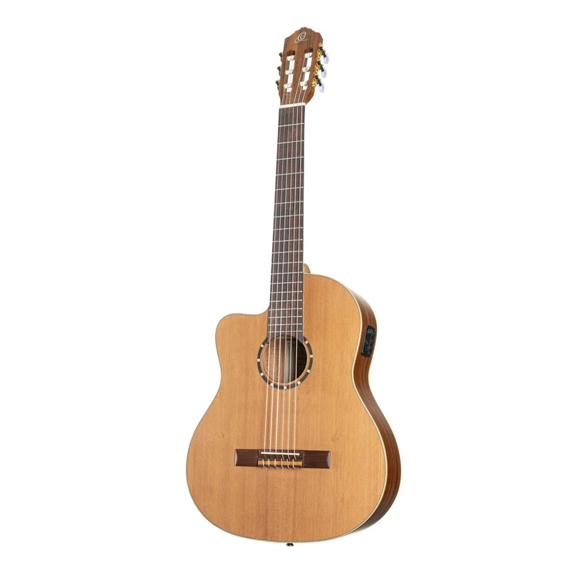 Ortega Guitars Classical Guitar Left-Handed – Electro-Acoustic, 4/4 – Family Series Pro – Including Gig Bag – Solid Canadian Red Cedar, Mahogany, Natural (RCE131L)