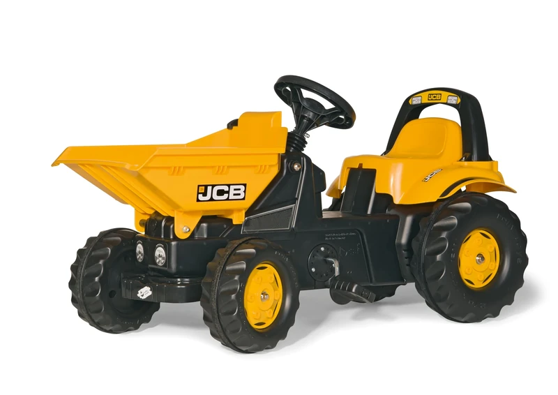 Rolly Toys JCB Dumper, licensed ride on toy tipping dumper with steering wheel, tough grip peddles and hard wearing wheels with rubber grip, for children age 2 ½ - 5 years, yellow