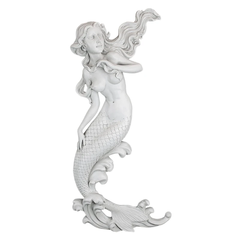 Design Toscano The Mermaid of Langelinie Cove Wall Sculpture, Antique Stone