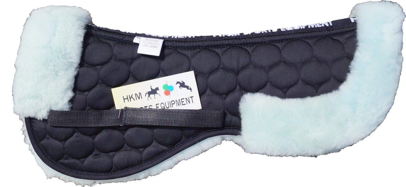 HKM Real Lambskin Saddle Blanket Baby Blue