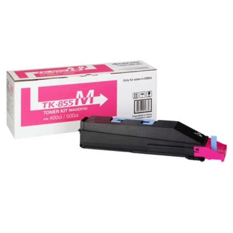 Kyocera Toner Cartridge TK-855 M - MAGENTA - 18.000 Pages Ultra High Capacity Genuine Premium Printer Toner - 1T02H7BEU0 - 0T2H7BEU - for TASKalfa 400ci / TASKalfa 500ci / TASKalfa 552ci - Image 1