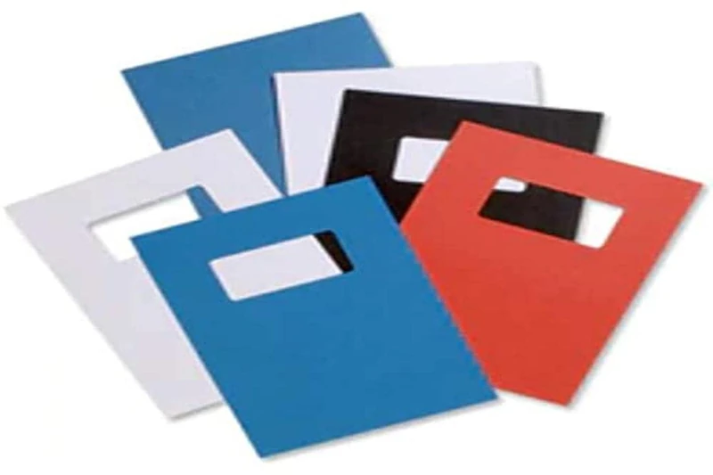 Rexel Acco 250 GSM A4 Leatherboard Window Binding Covers - White (Pack of 50)