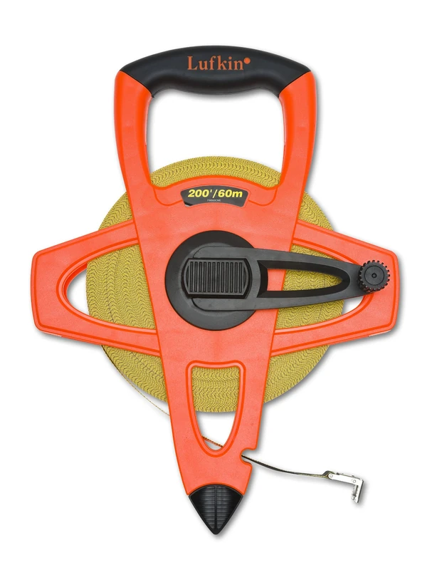 Crescent Lufkin 1/2" x 60m/200' Hi-Viz® Orange Fiberglass SAE/Metric Dual Sided Tape Measure - FM060CME - Image 1