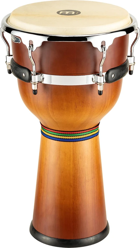 Meinl Percussion Floatune Djembe Instrument - Large Handdrum - With Goat Head - Diameter 12 Inches - Siam Oak, Multicoloured / Matte (DJW3GAB-M)