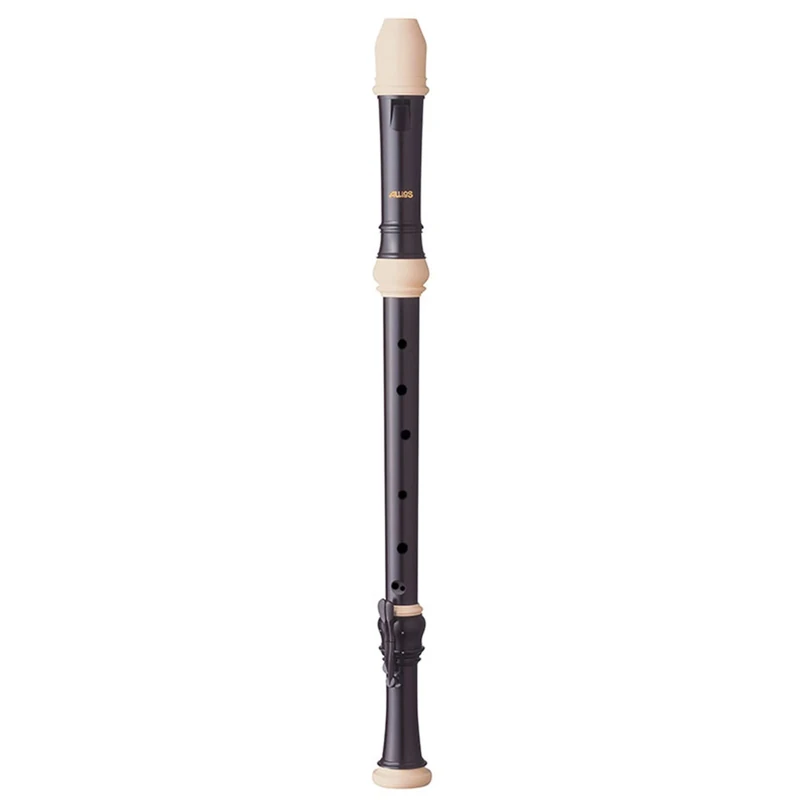 Aulos 511B Symphony Tenor Recorder - English Fingering - Rich & Deep Tone - Strong ABS Resin Construction - Black/Ivory - with Storage Bag, Cleaing Rod and Thumb Rest