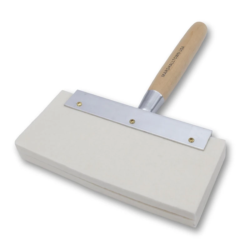 Marshalltown 9 Felt Brush with Wooden Handle - Trowel Plastering Water Brushes MFB865