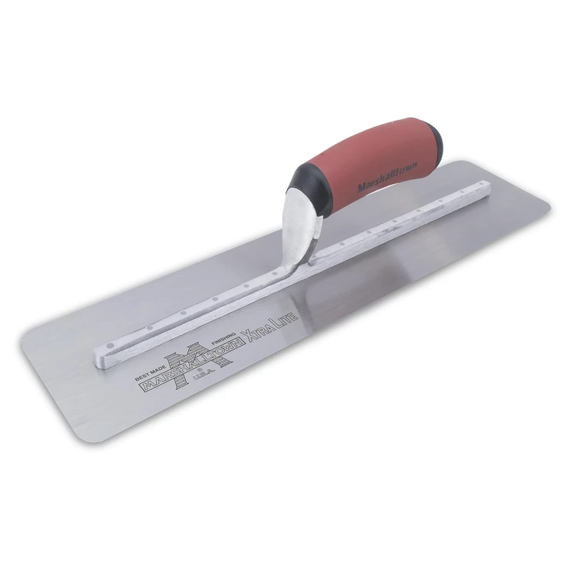 MARSHALLTOWN The Premier Line ST14D 14-Inch by 4-Inch Silo Trowel with Curved DuraSoft Handle