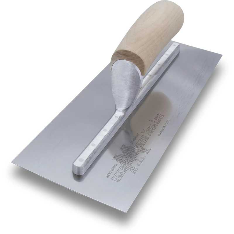 Marshalltown The Premier Line MXS62SS 12-Inch by 4-Inch Bright Stainless Steel Finishing Trowel with Wooden Handle