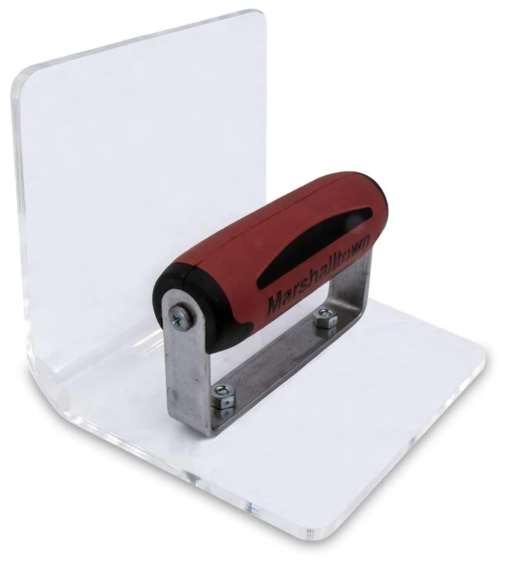 Marshalltown 4265D 5 5/8 x 5 x 5 Acrylic Cove Tool 1/2R DuraSoft Handle, Clear, 143x127x127 mm - Image 1
