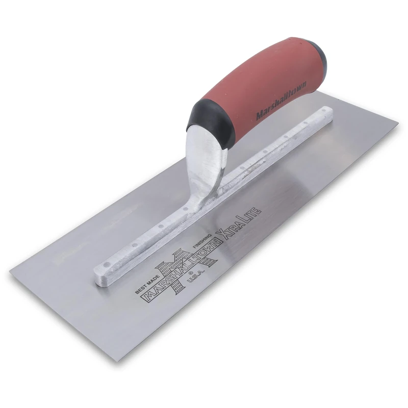 Marshalltown The Premier Line MXS7D 12-Inch by 5-Inch Finishing Trowel with Curved Durasoft Handle