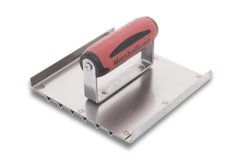 Marshalltown 4282D 6 x 6 SS Safety Nutfräse/Edge Trowel 6 Ribbed 1/8 Inch Radius Durasoft Handle