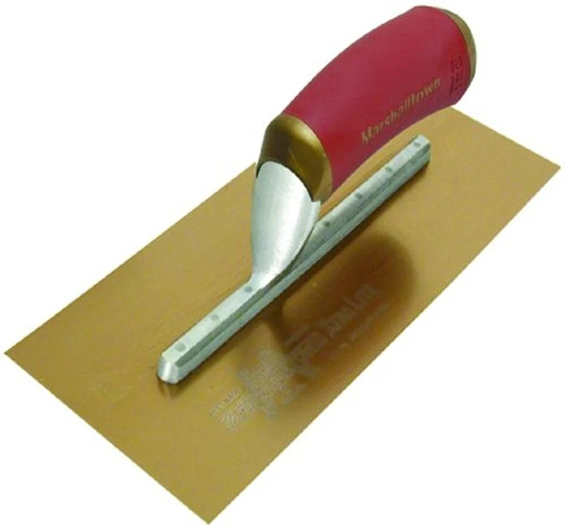 MARSHALLTOWN The Premier Line 4473DFD 16-Inch by 5-Inch Gold Stainless Steel DuraFlex Finishing Trowel Dura Soft Hdl