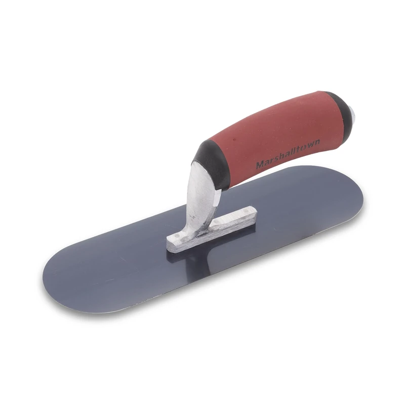 MARSHALLTOWN The Premier Line SP10BD 10-Inch by 3-Inch Blue Steel Pool Trowel with Curved DuraSoft Handle