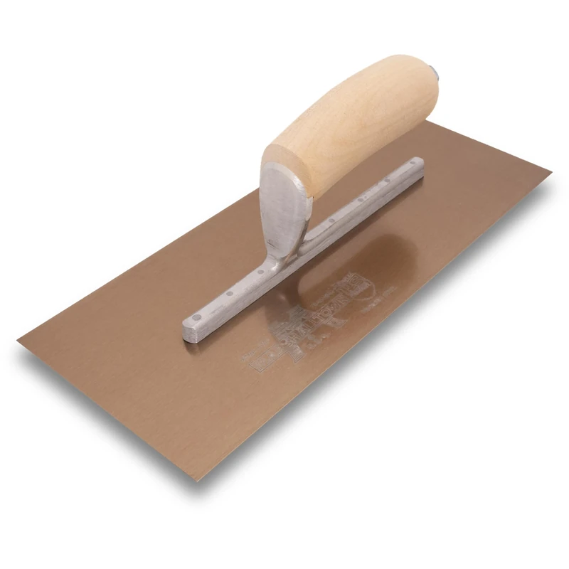 Marshalltown DuraFlex Finishing Trowels, Wood Handle Material, 127mm Width, 305mm Length, 197mm Mounting, Made in The USA, 4468DF