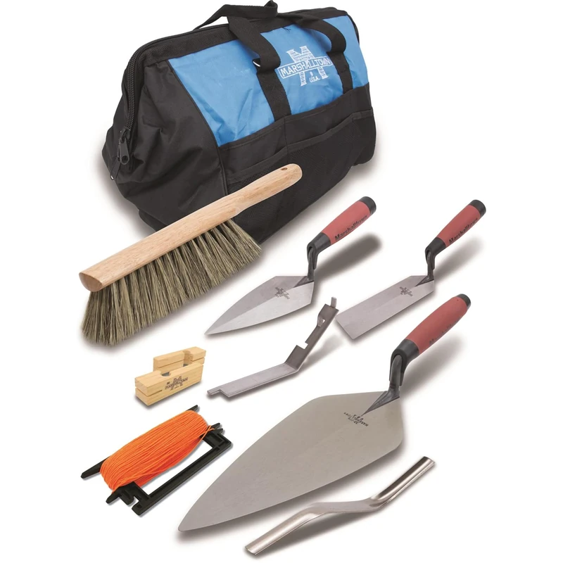 MARSHALLTOWN The Premier Line BTK2 Bricklayer Apprentice Tool Kit with 20-Inch Nylon Tool Bag