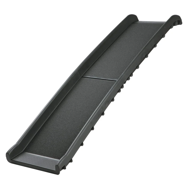 TRIXIE folding ramp for dogs – facilitates access to the boot – walking surface with sandpaper coating – 40 x 156 cm – width of walking surface: 33 cm – up to 90 kg – black – 3939 - Image 1