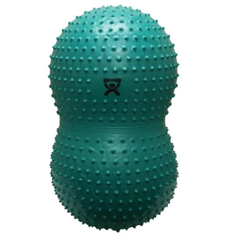cando 30-1737 Exercise roll with NUBS / motoric ball / peanut-shaped fitness ball - CanDo Peanut Ball SENSI - green, 60 cm x 110 cm