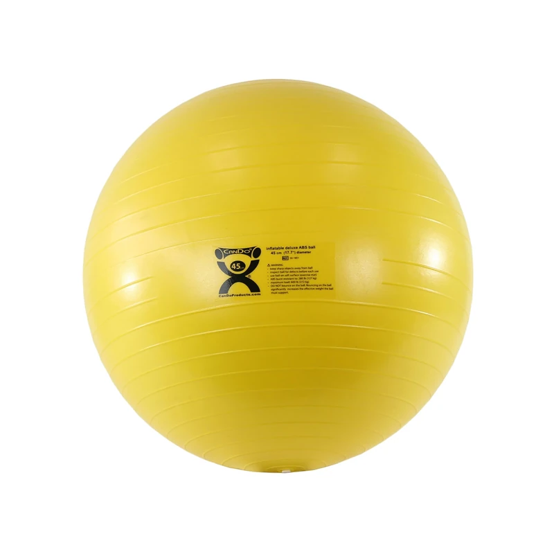 CanDo Exercise ball - CanDo® Deluxe Anti-Burst Gym ball, diameter 45cm, yellow