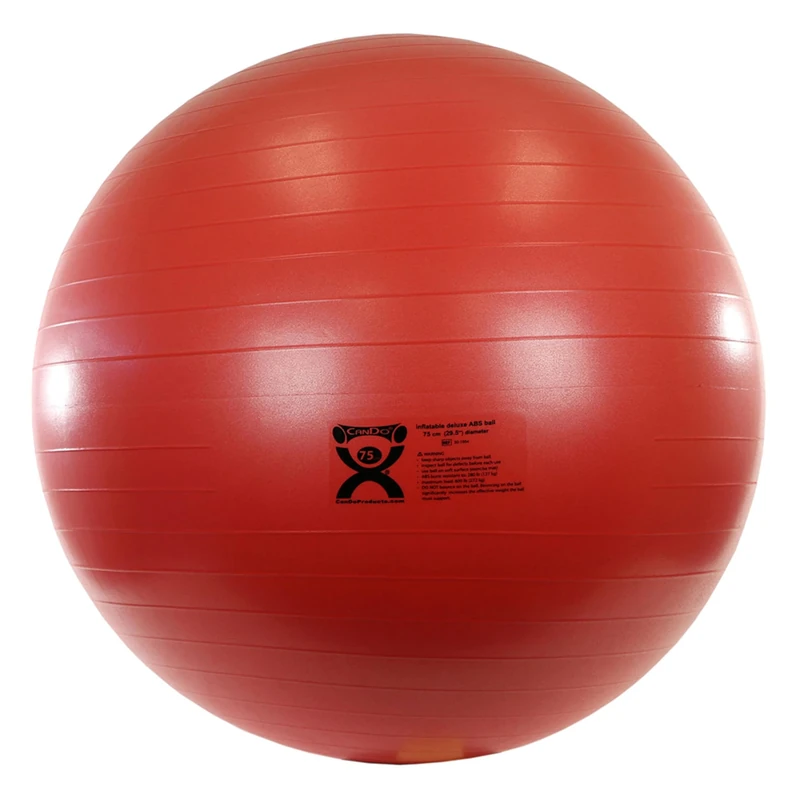 CanDo Exercise ball - CanDo® Deluxe Anti-Burst Gym ball, diameter 75cm, red