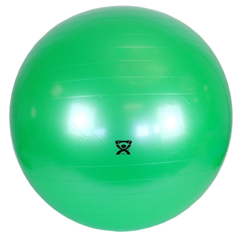 CanDo Exercise Ball, non-slip, inflatable, green, 65cm