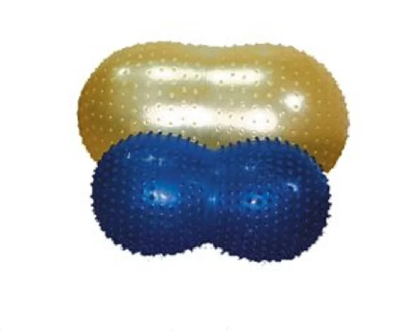 CanDo 30-1735 Exercise roll with NUBS / motoric ball / peanut-shaped fitness ball - SENSI - yellow, 40 cm x 90 cm