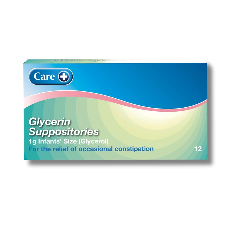Care Infant Constipation Relief Suppositories, Glycerin Suppositories - 12s (1g Glycerol) 155514
