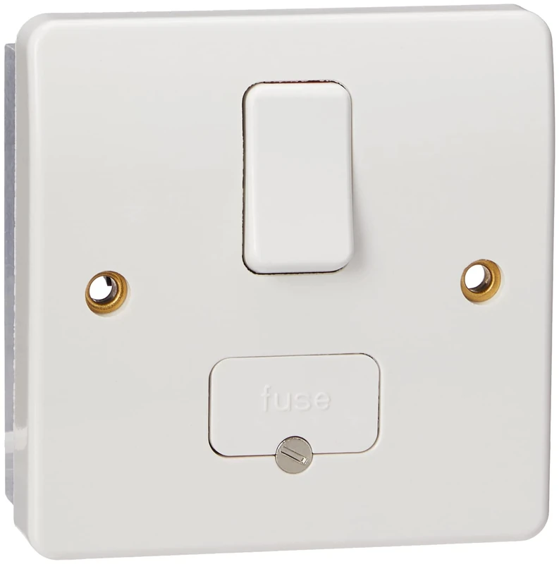 MK Logic Plus K330 WHI 13A Double Pole Switched Connection Unit/w.flex, Standard White