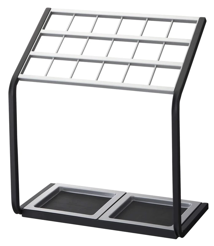 Yamazaki 6295 UMBRELLA Umbrella Stand with 18 Slots, Steel, Minimalist, 45 x 24 x 50 cm