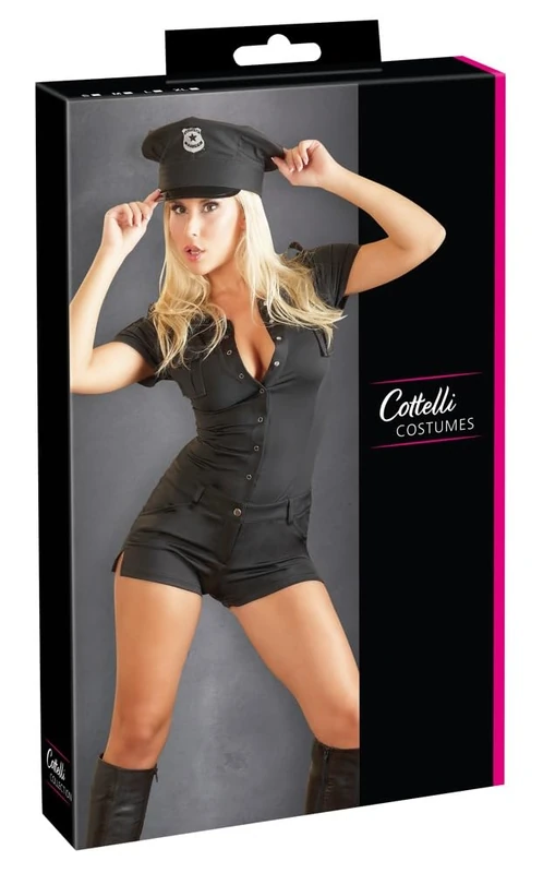 Cottelli Collection Large Black Police Jumpsuit