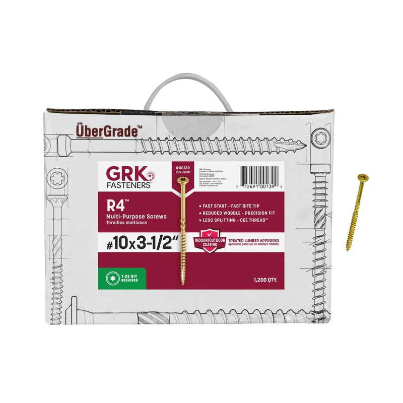 GRK 772691001399 R4 Bulk Number-10 by 3-1/2-Inch Screw