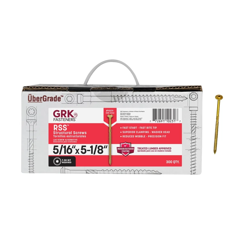 GRK 772691102317 RSS Bulk 5/16-Inch by 5-1/8-Inch Screw