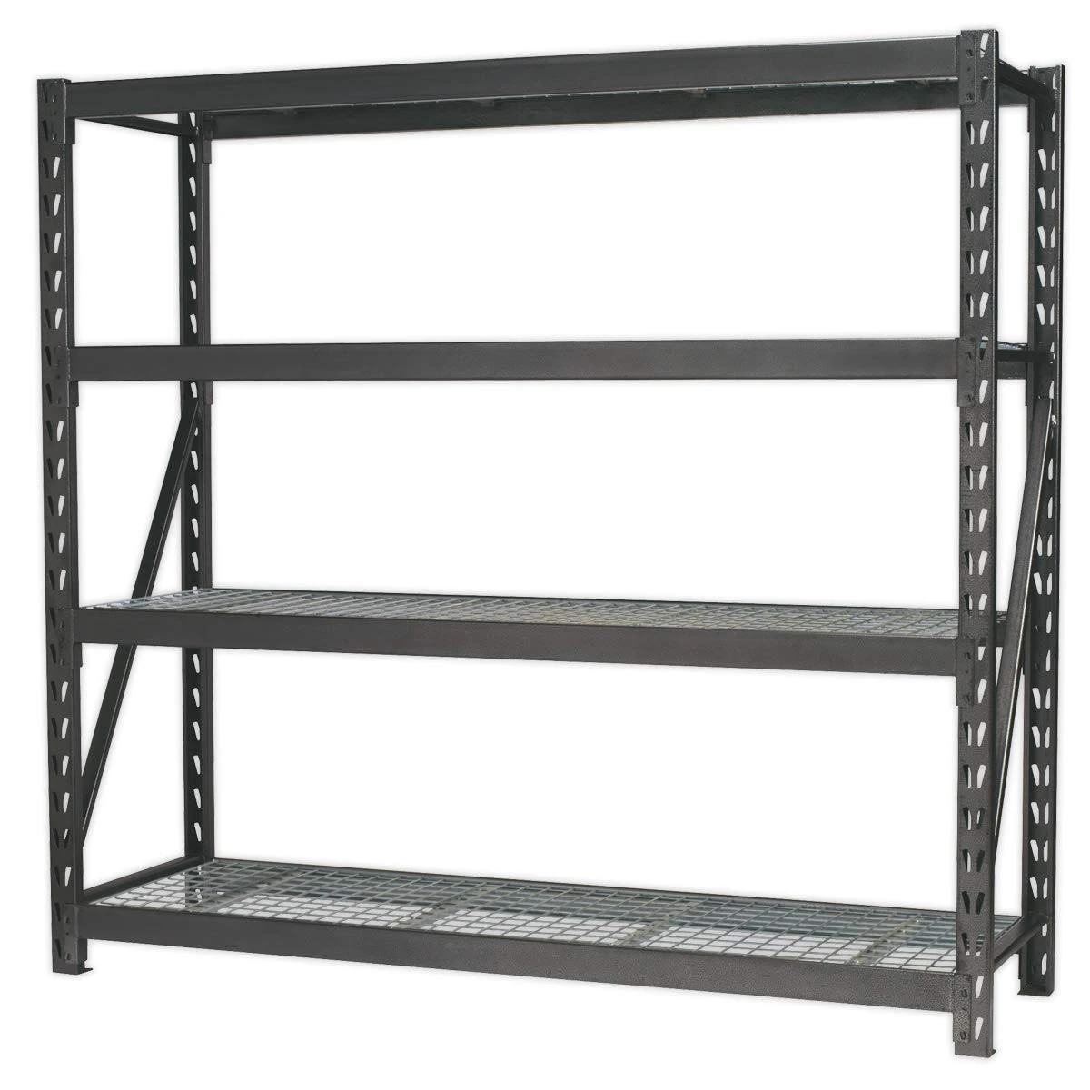 Sealey Ap6572 Heavy-Duty Racking Unit 4 Mesh Shelves 800Kg Capacity Per Level