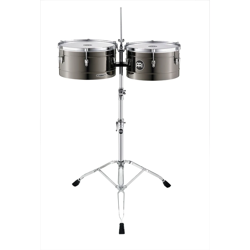 Meinl Percussion Artist Series Timbales - Amadito Valdes - 2 Drums with 14 and 15 Inches - With Tilting Stand - Steel, Bronze (AV1ABR)