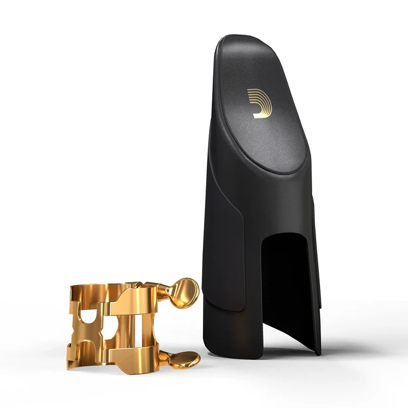 Rico Gold Plated H-Ligature and Cap for Tenor Sax with Metal Link Mouthpiece