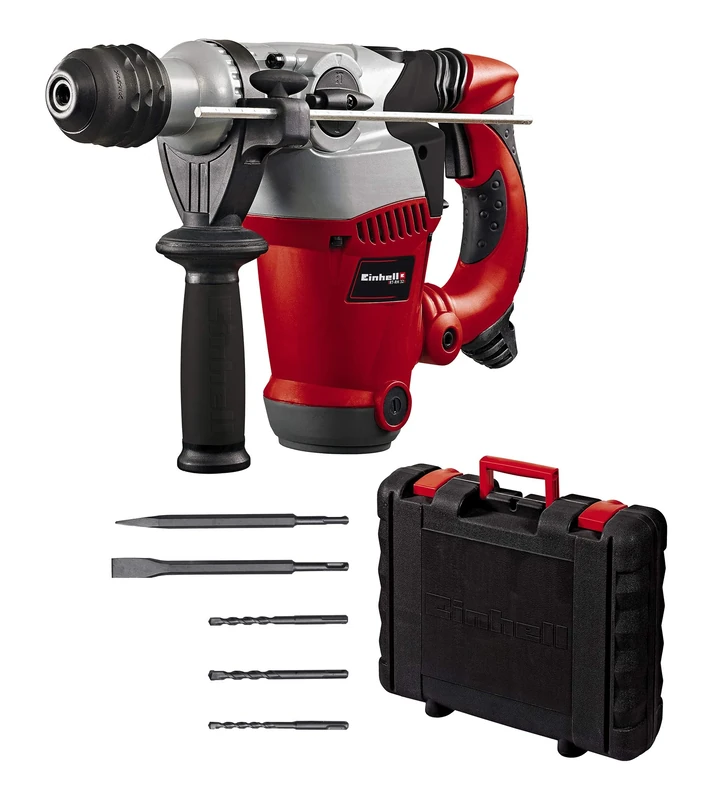 Einhell RT- RH 32 Rotary Hammer Drill | SDS Plus 3-in-1 Drill - Drilling/Pneumatic Impact Drilling/Chiselling | 1250W, 3.5 Joule Impact Force, Electronic Speed Control