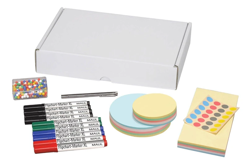 Moderations-Zubehör MAULselect, 1051 Pieces, Markers, Cards, Glue Dots, Needles, Telescopic Pen, 37 x 26 x 7 cm