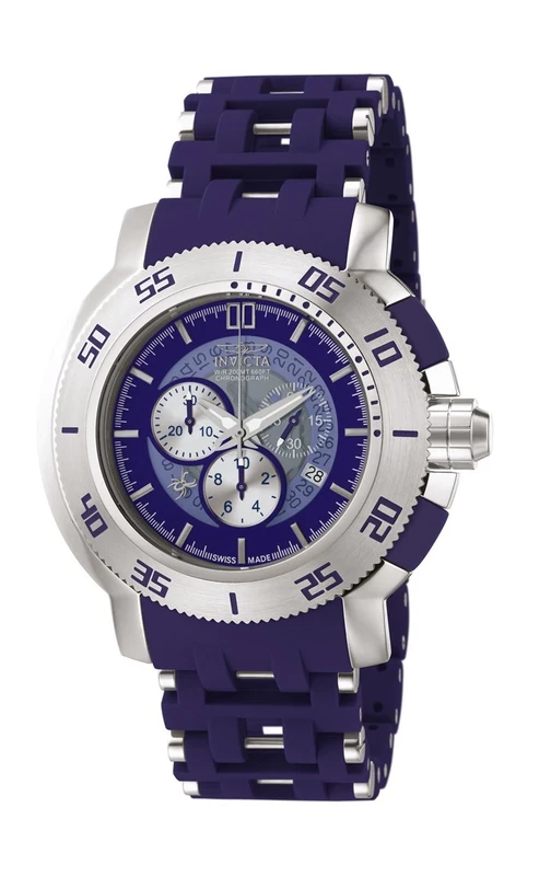 Invicta Men's Sea Spider Collection Chronograph Watch 5533 with Blue Dial and Blue PU Strap