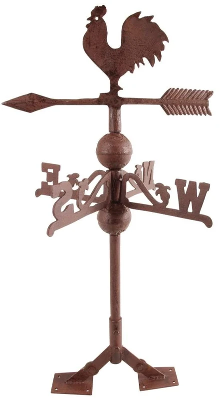 Esschert WV10 Fallen Fruits Cast Iron Rooster Weathervane, Brown, 690.0 mm*360.0 mm*360.0 mm