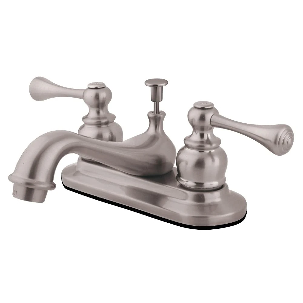 Kingston Brass KB608BL Vintage 4-Inch Centerset Lavatory Faucet, Satin Nickel