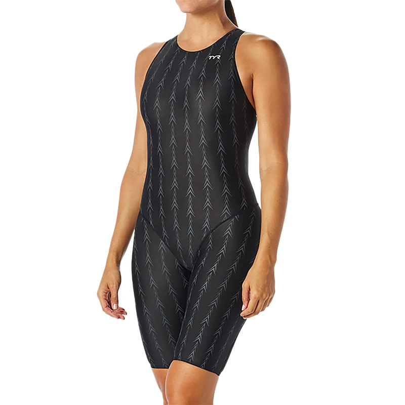 TYR Women's Solid Fusion 2 Open Back Swimsuit-U12 Compliant